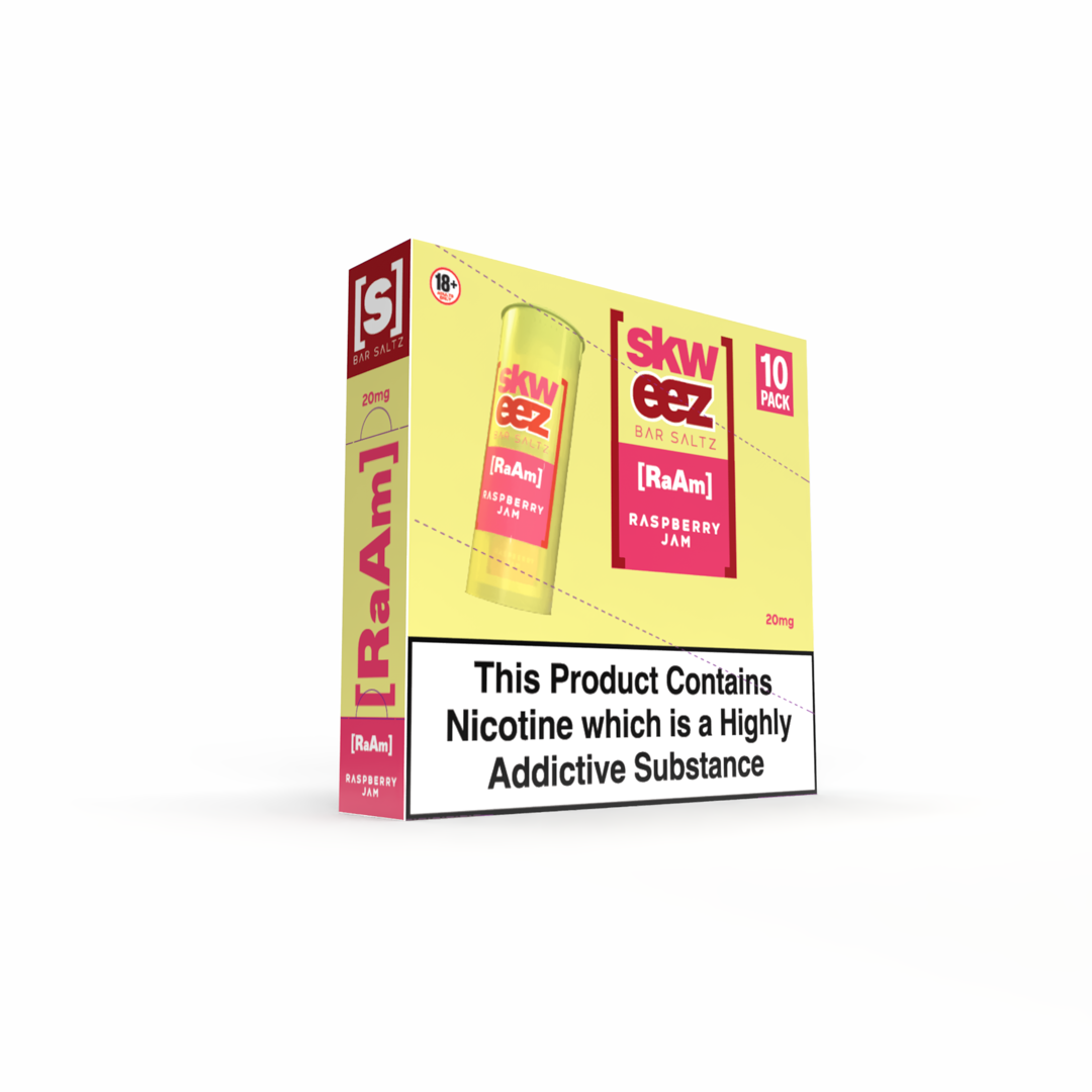 Skweez Nic Salts: Raspberry Jam - 20mg (10 Pack)
