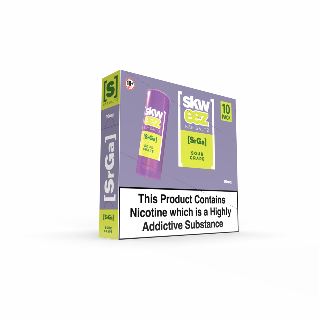 Skweez Nic Salts: Sour Grape - 10mg (10 Pack)
