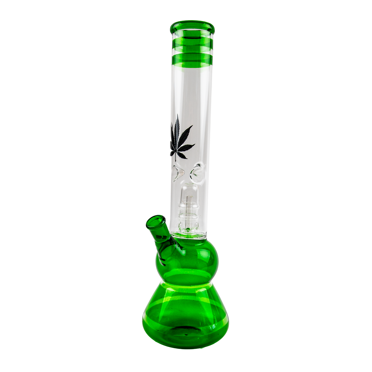 Sparkys Leaf Printed Large Glass Percolator Bong