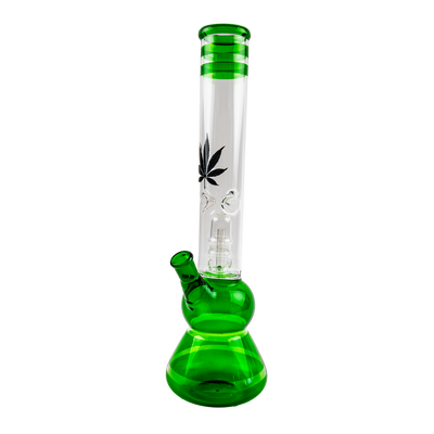 Sparkys Leaf Printed Large Glass Percolator Bong