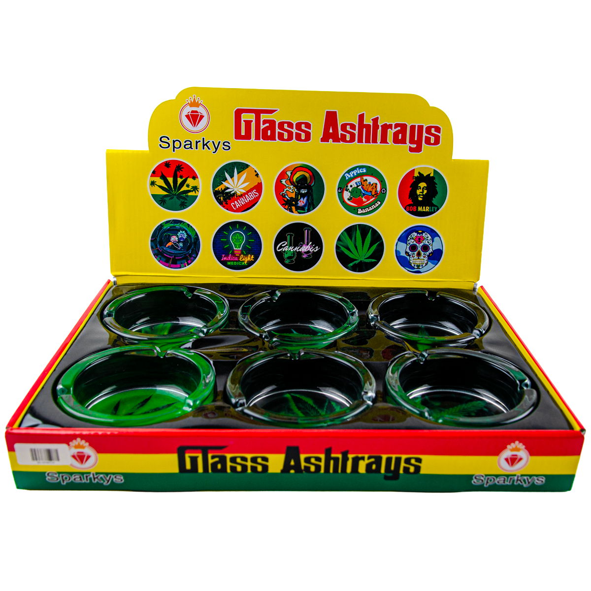 Sparkys Glass Ashtray (6 Pack)