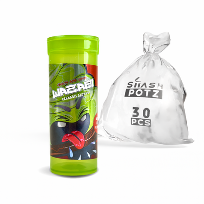 Stash Potz Labelled: Green Pot - Wazabi (30 Pack)