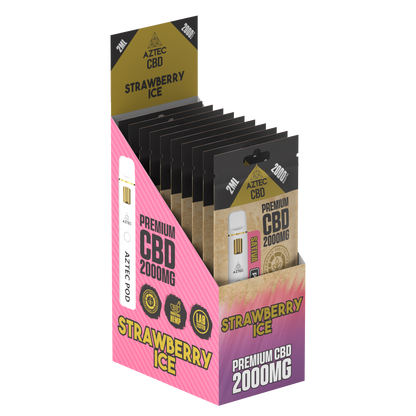 Aztec CBD Premium CBD Pod System 2000mg 2ml - Strawberry Ice
