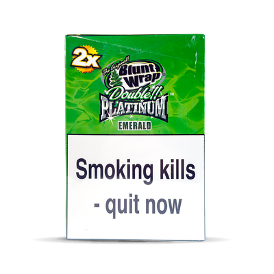 Platinum Double Blunt Wraps: Emerald - 2 Blunts (25 Pack)
