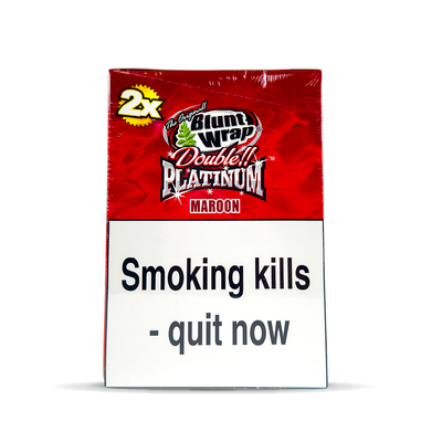 Platinum Double Blunt Wraps: Maroon - 2 Blunts