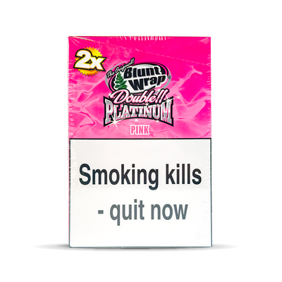 Platinum Double Blunt Wraps: Pink - 2 Blunts