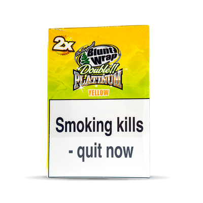 Platinum Double Blunt Wraps: Yellow - 2 Blunts (25 Pack)