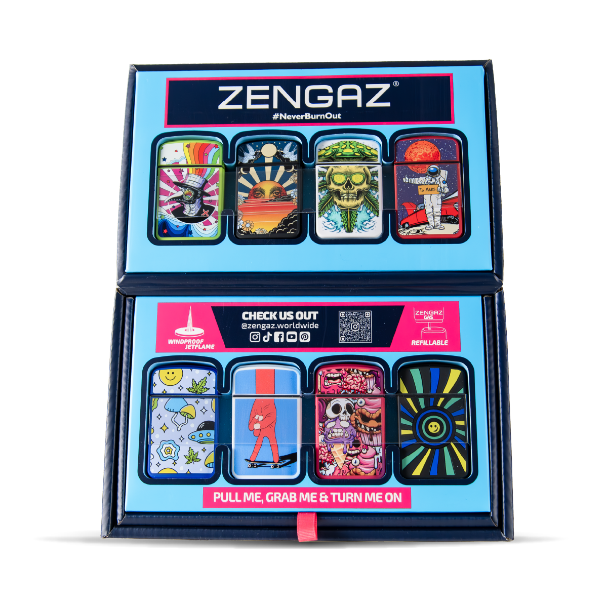 Zengaz Cube Display Jet Lighters ZL-12 (16 pcs)