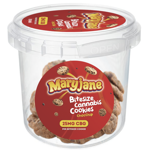 Maryjane Bitesize Cannabis CBG Choc Chip Cookies