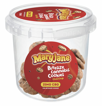 Maryjane Bitesize Cannabis CBG Choc Chip Cookies