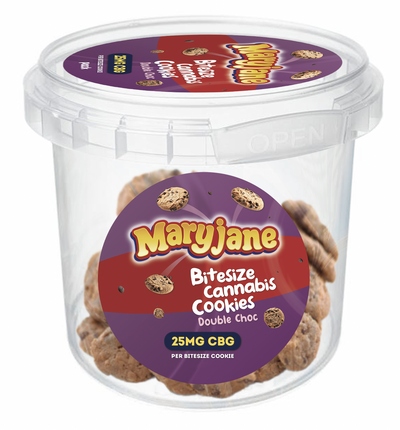 Maryjane Bitesize Cannabis CBG Double Choc Cookies