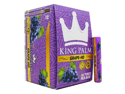 King Palm Terpene Infused Leaf Mini Tubes 1g - Grape HD (Full Box)