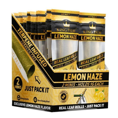 King Palm Terpene Infused Leaf Rolls 1g - Lemon Haze (Full Box)