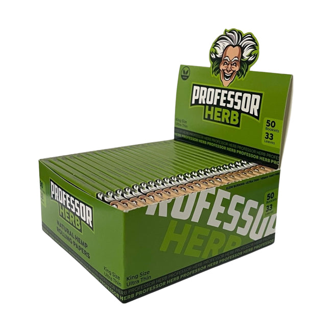 Professor Herb King Size Ultra Thin Rolling Papers - Natural Hemp