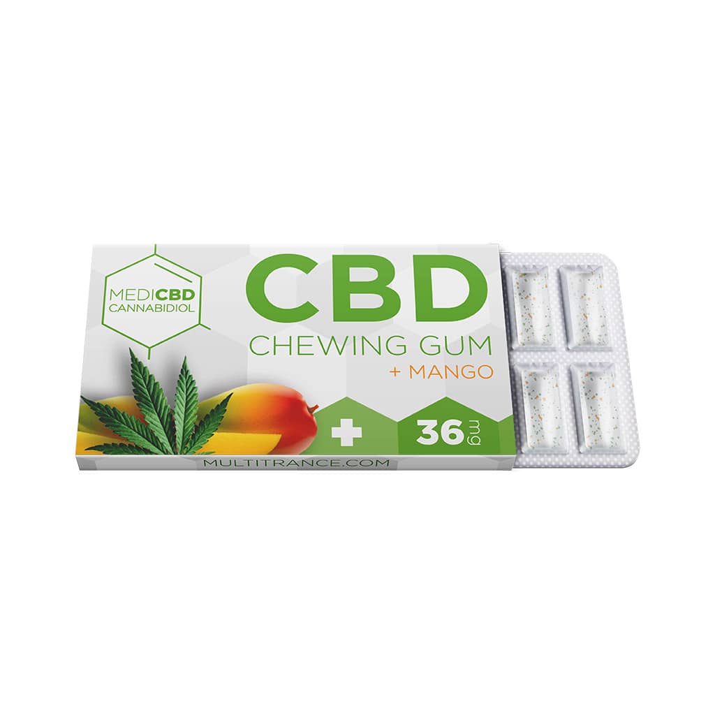 MediCBD CBD Mango Chewing Gum 36mg (Full Box)