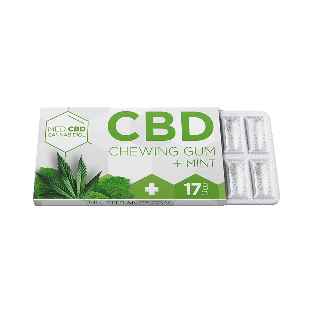 MediCBD CBD Mint Chewing Gum 17mg (Full Box)