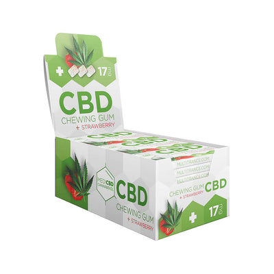 MediCBD CBD Strawberry Chewing Gum 17mg (Full Box)