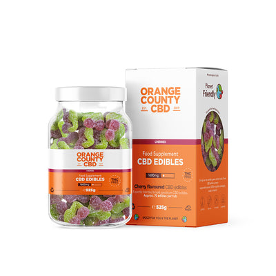Orange County CBD Gummy Cherries Large Tub