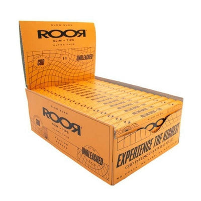 ROOR CBD Infused Ultra Thin King Size Rolling Papers & Tips - Unbleached