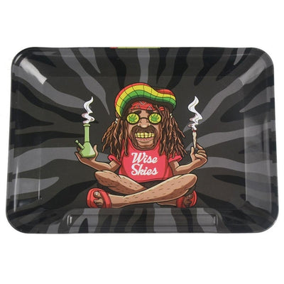 Wise Skies 'Rasta Man' Small Rolling Tray