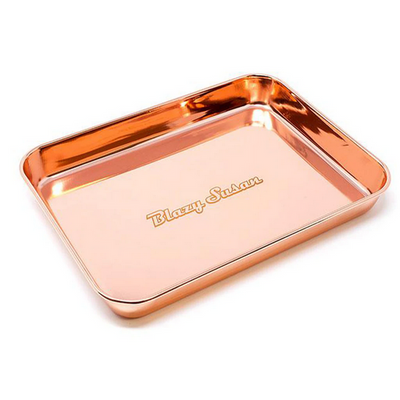 Blazy Susan Stainless Steel Rolling Tray: Rose Gold (Single Piece)
