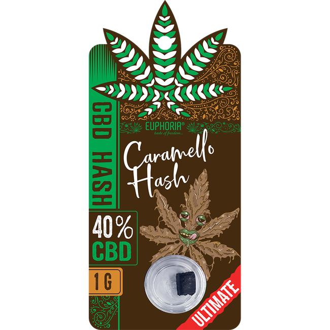 Euphoria Caramello CBD Hash (40%) - 1g-Euphoria-Blazed Wholesale