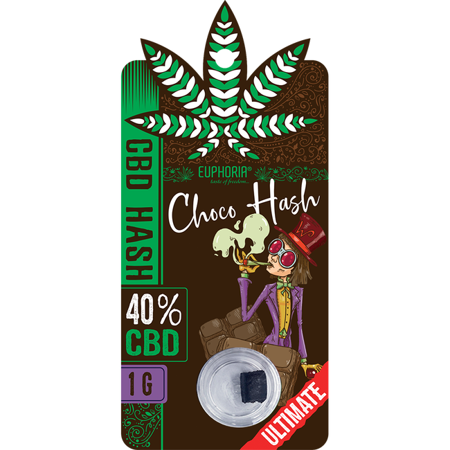 Euphoria Choco CBD Hash (40%) - 1g-Euphoria-Blazed Wholesale