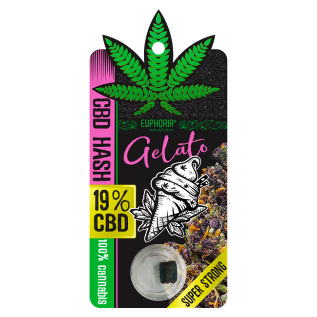 Euphoria Gelato CBD Hash (19%) - 1g-Euphoria-Blazed Wholesale