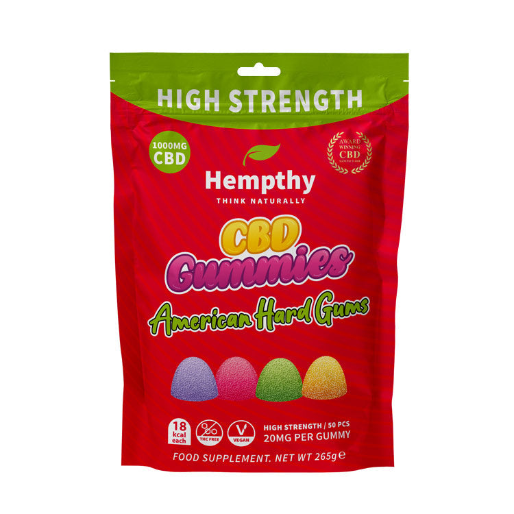 Hempthy CBD American Hard Gums 1000mg-Hempthy-Blazed Wholesale