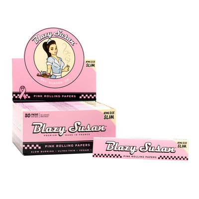 Blazy Susan King Size Rolling Papers - Pink